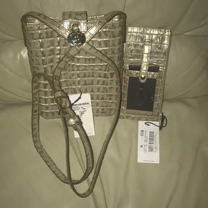 NWT Brahmin Marley Gold LaScala with card holder